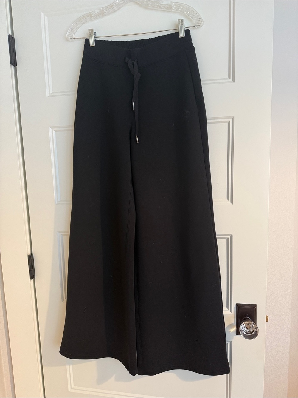 SPANX Air Essentials Black Wide Leg Drawstring Pants